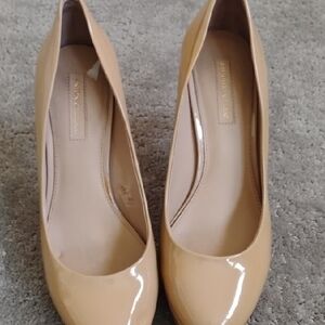 ANTONIO MELANI Beige Patent Leather Heels